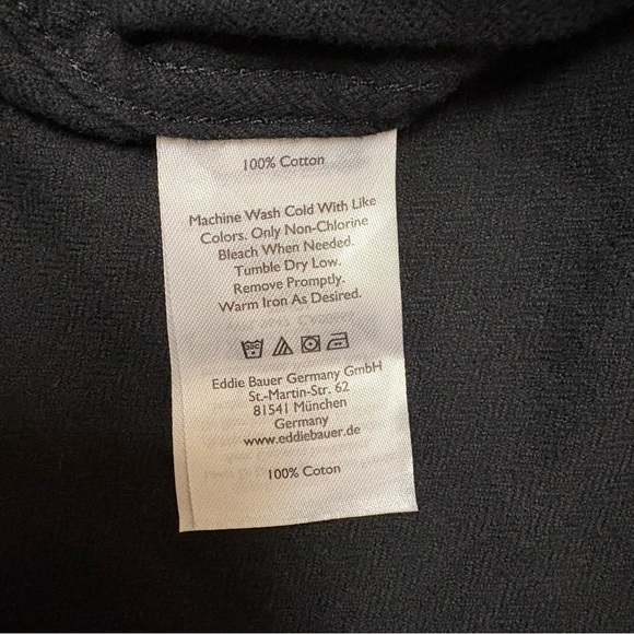 Eddie Bauer Mens XL Eddie's Favorite Flannel Classic Fit Shirt Black Coal NWT - Picture 10 of 11